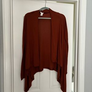 H&M Flowy Rust Colored Cardigan